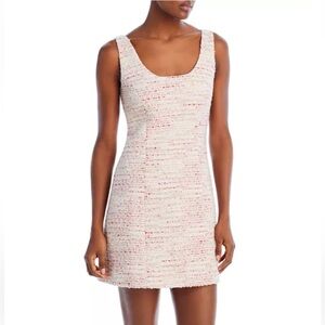 Aqua Cream and pink Tweed Mini Dress